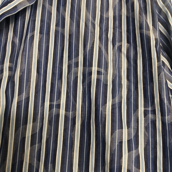 Bucatchi Uomo Men's Shaped Fit Long Sleeve Button Down Blue Strip Shirt L - Picture 4 of 11